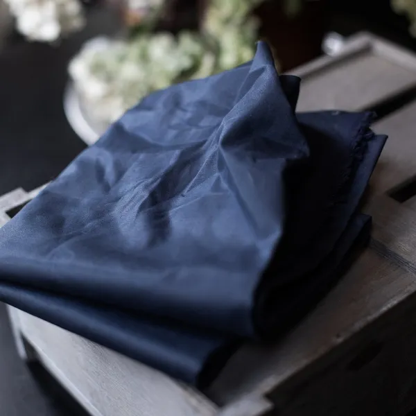 Blauwe katoen dry waxed organic van Mind The Maker